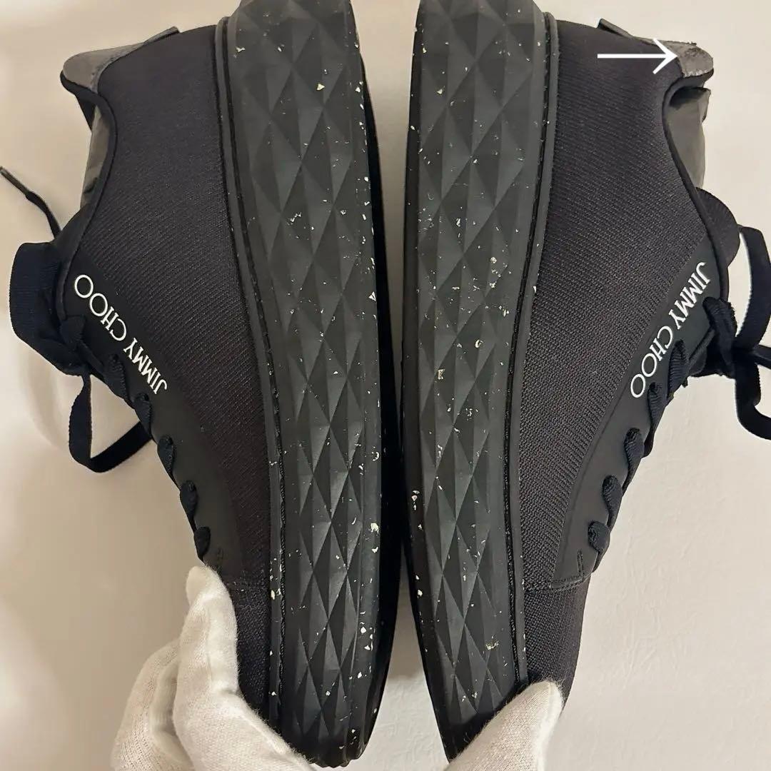 【現行】ジミーチュウ　ダイヤモンドライト　スニーカー　厚底　黒　ブラック