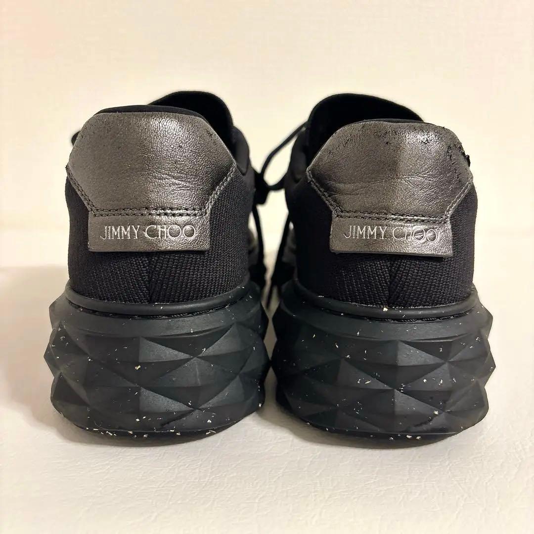 【現行】ジミーチュウ　ダイヤモンドライト　スニーカー　厚底　黒　ブラック