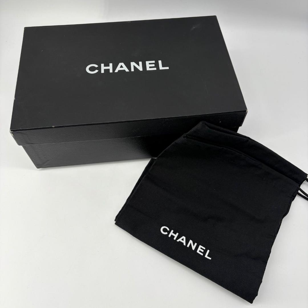 17280✨CHANEL ココマーク スエード ロゴ ハイヒール パンプス 36