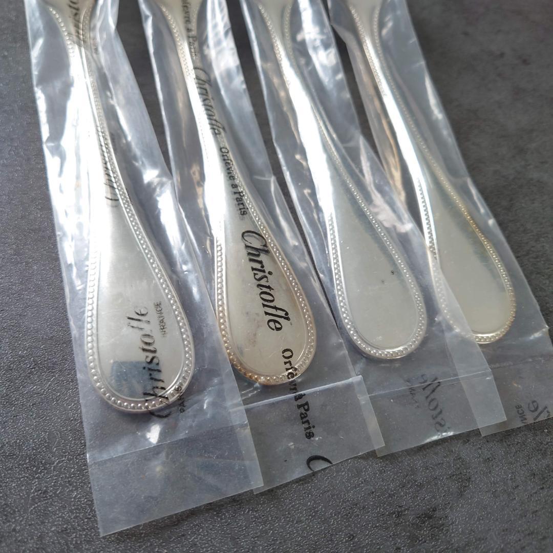 クリストフル パール 未開封 テーブルフォーク 4点