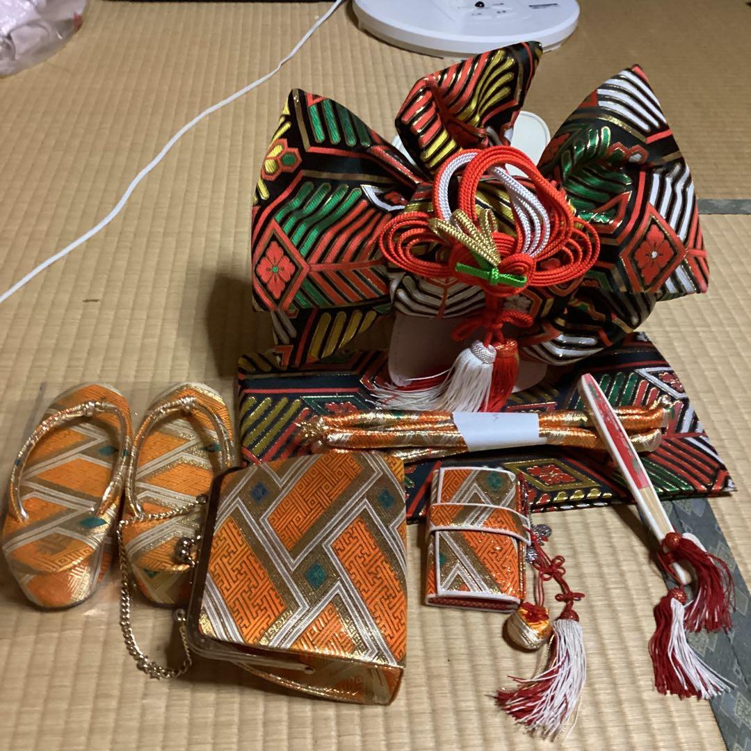 七五三　七歳用のフルセット　帯幅18、5センチ　草履21センチ