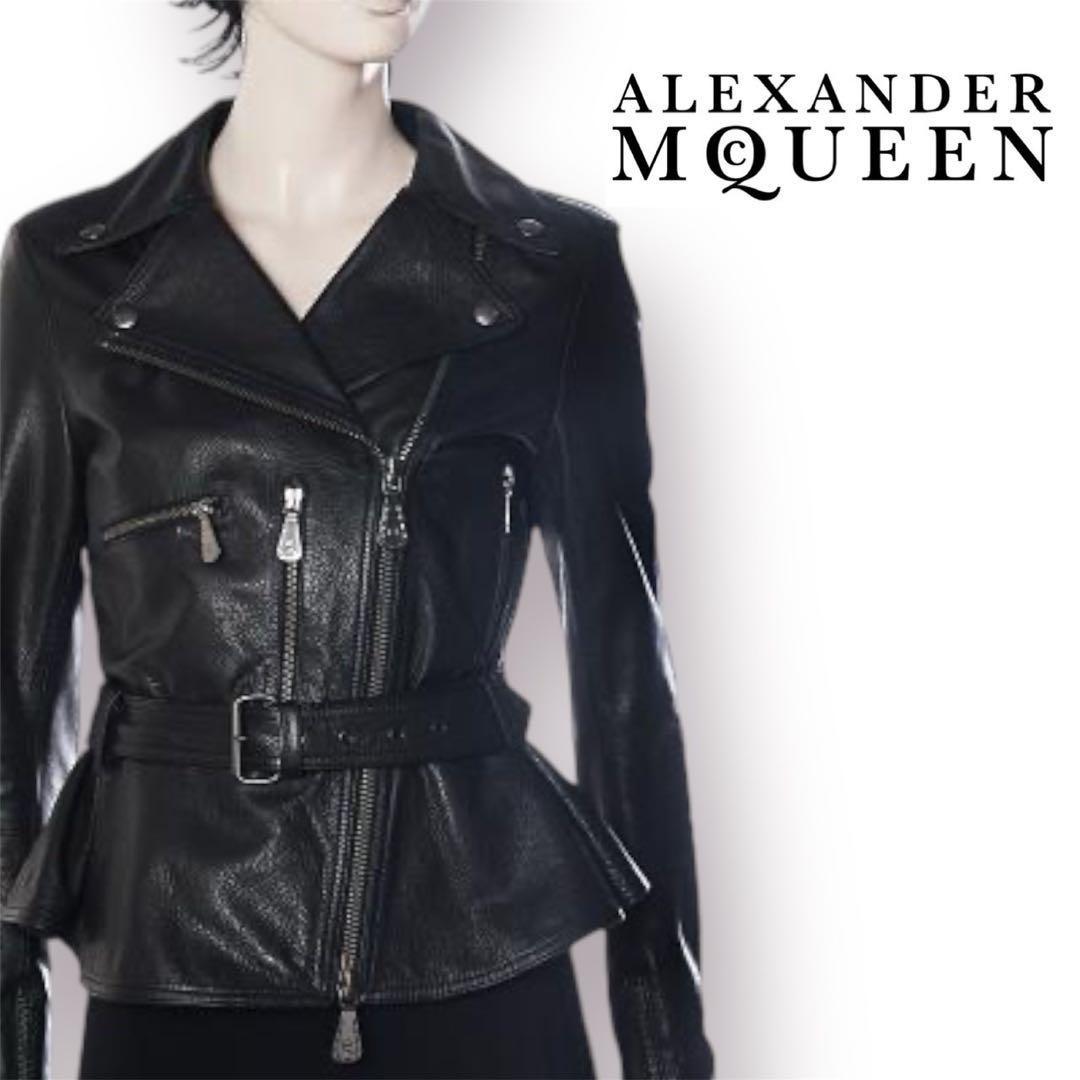ジャケット・アウター Alexander McQueen LEATHER BIKER JACKET