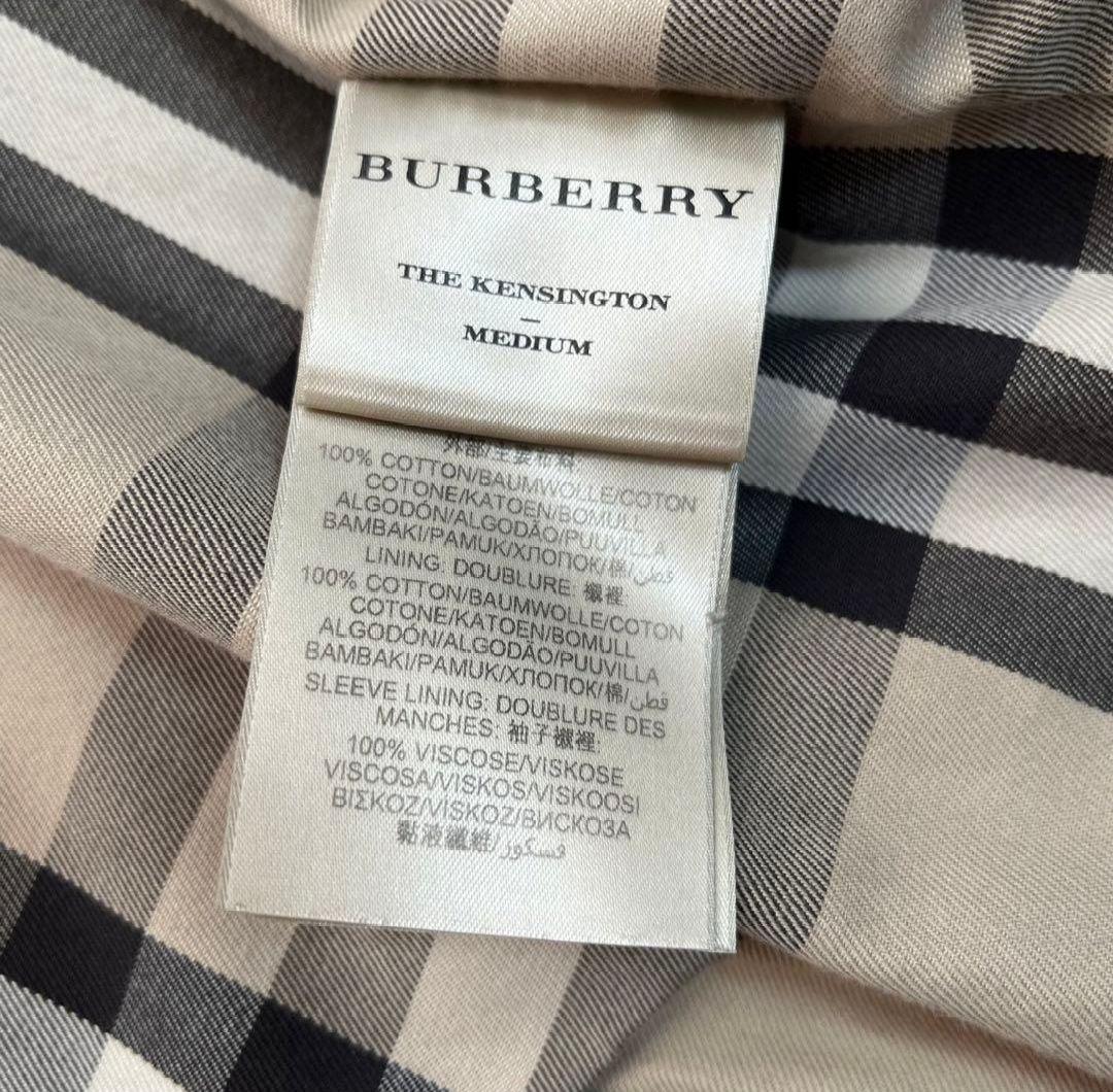 美品✨バーバリー ケンジントン　トレンチコート　ノバチェック　48　M〜L位　黒