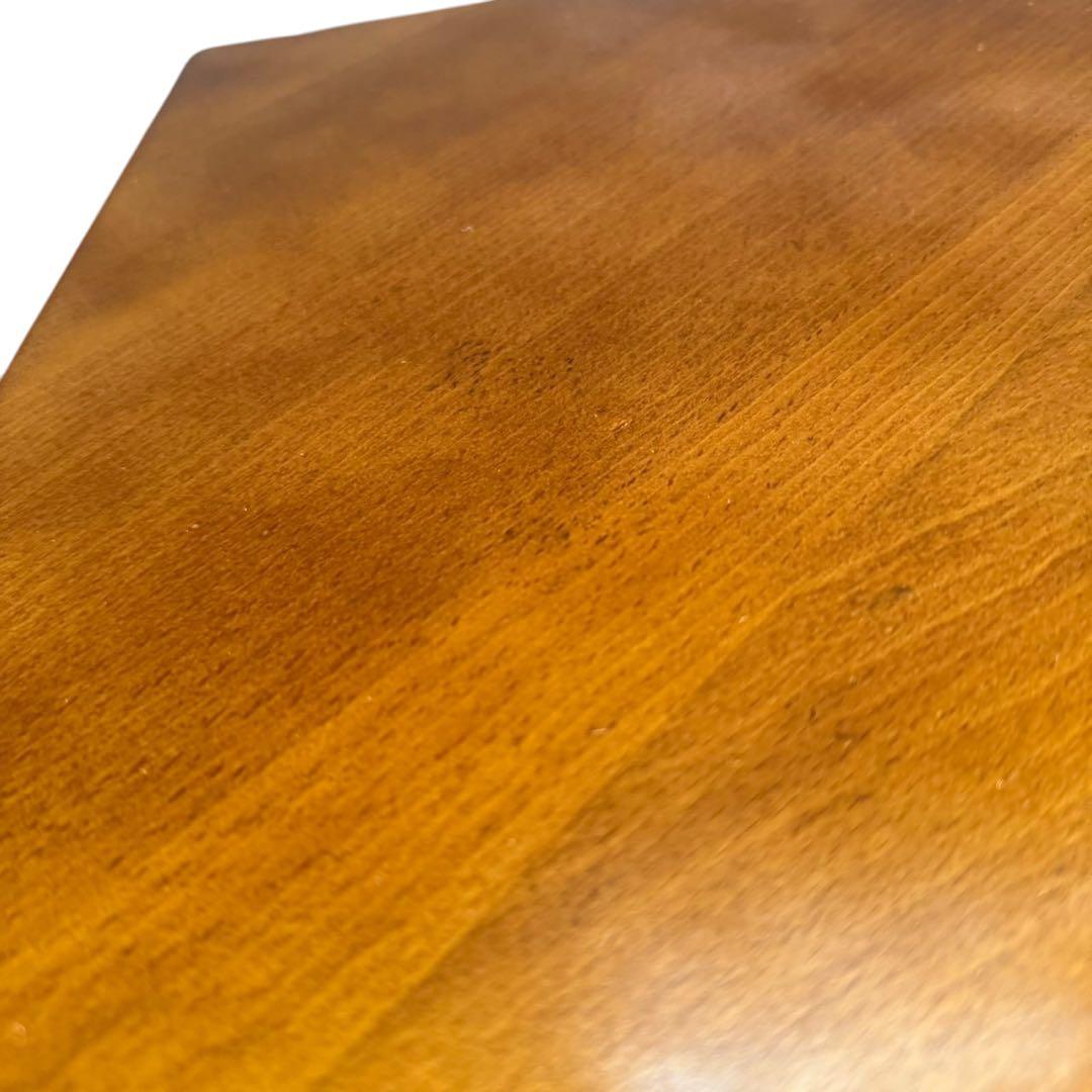 HR643 オールドカリモク　電話台　コンソール　三角コーナーラック