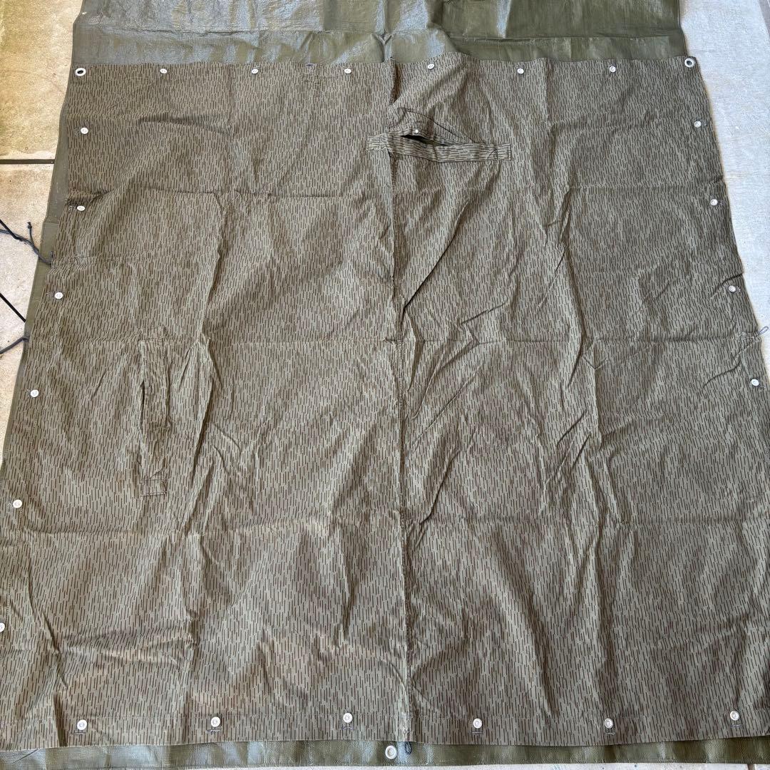 東ドイツ軍　軍幕　タープ　テント　コットン軍幕　ミリタリー キャンプ　キャンプ