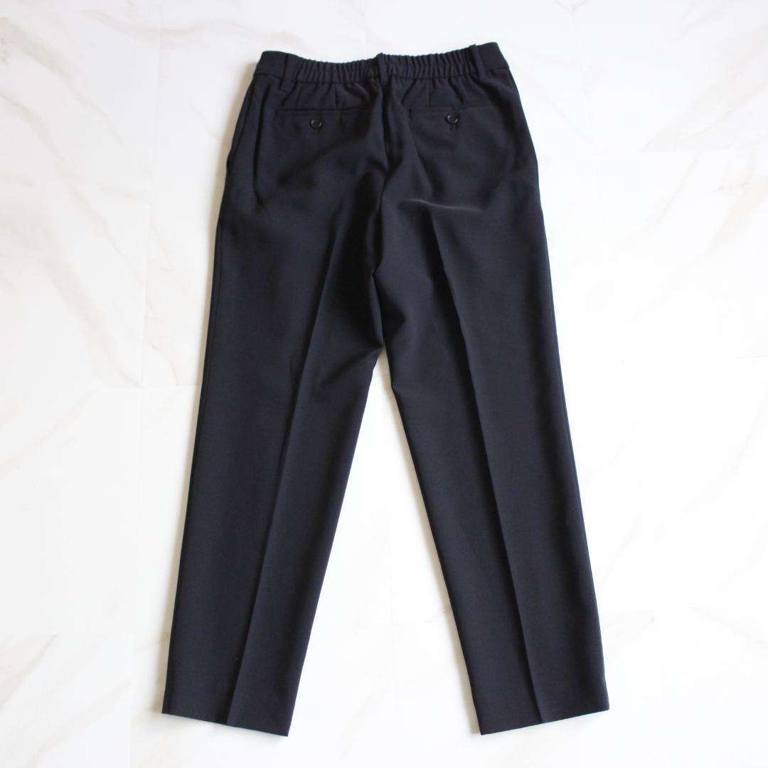 【極美品】PLST ノーカラーセットアップスーツ M ネイビー パンツ