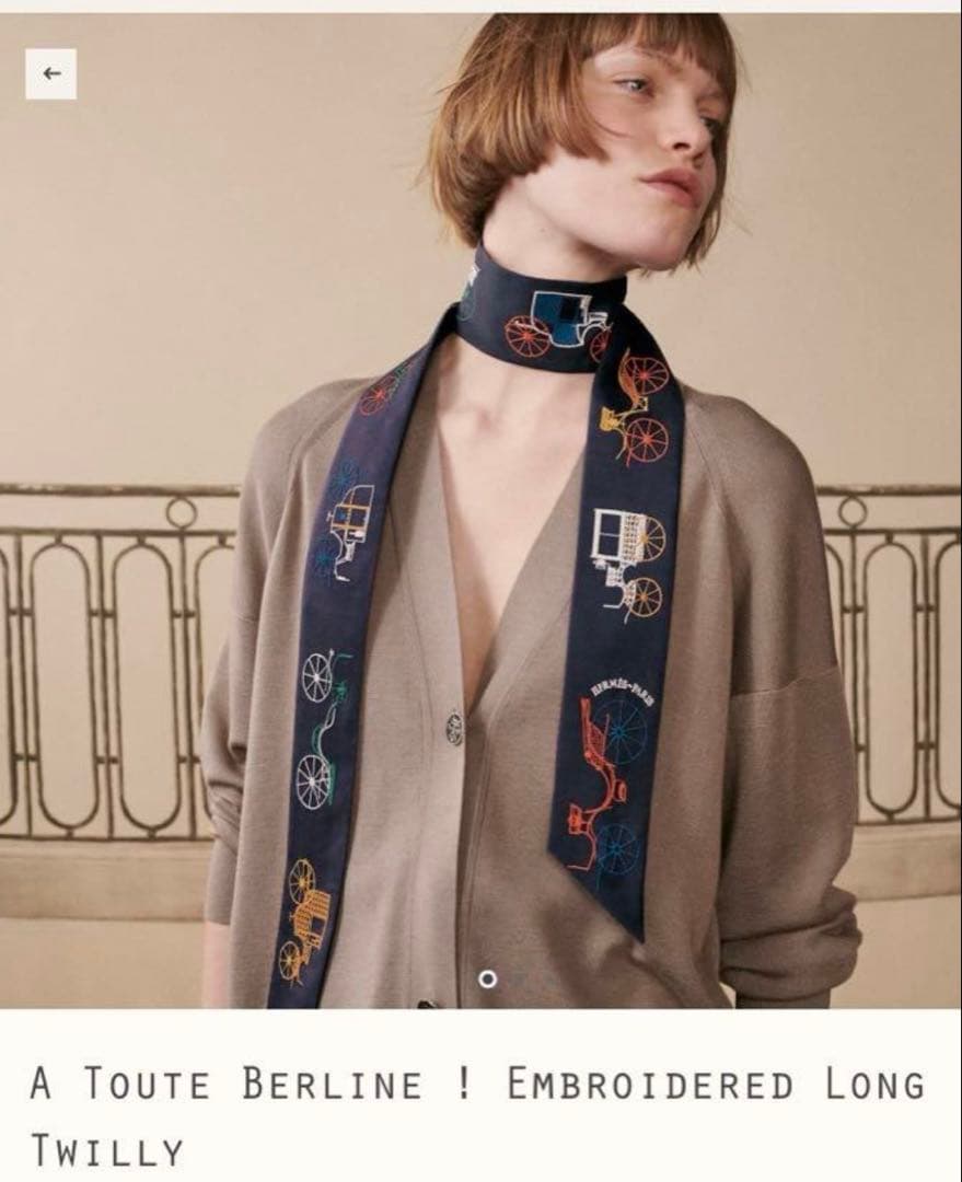 HERMES エルメス ツイリー ロング ア・トゥ・ベルリンヌ