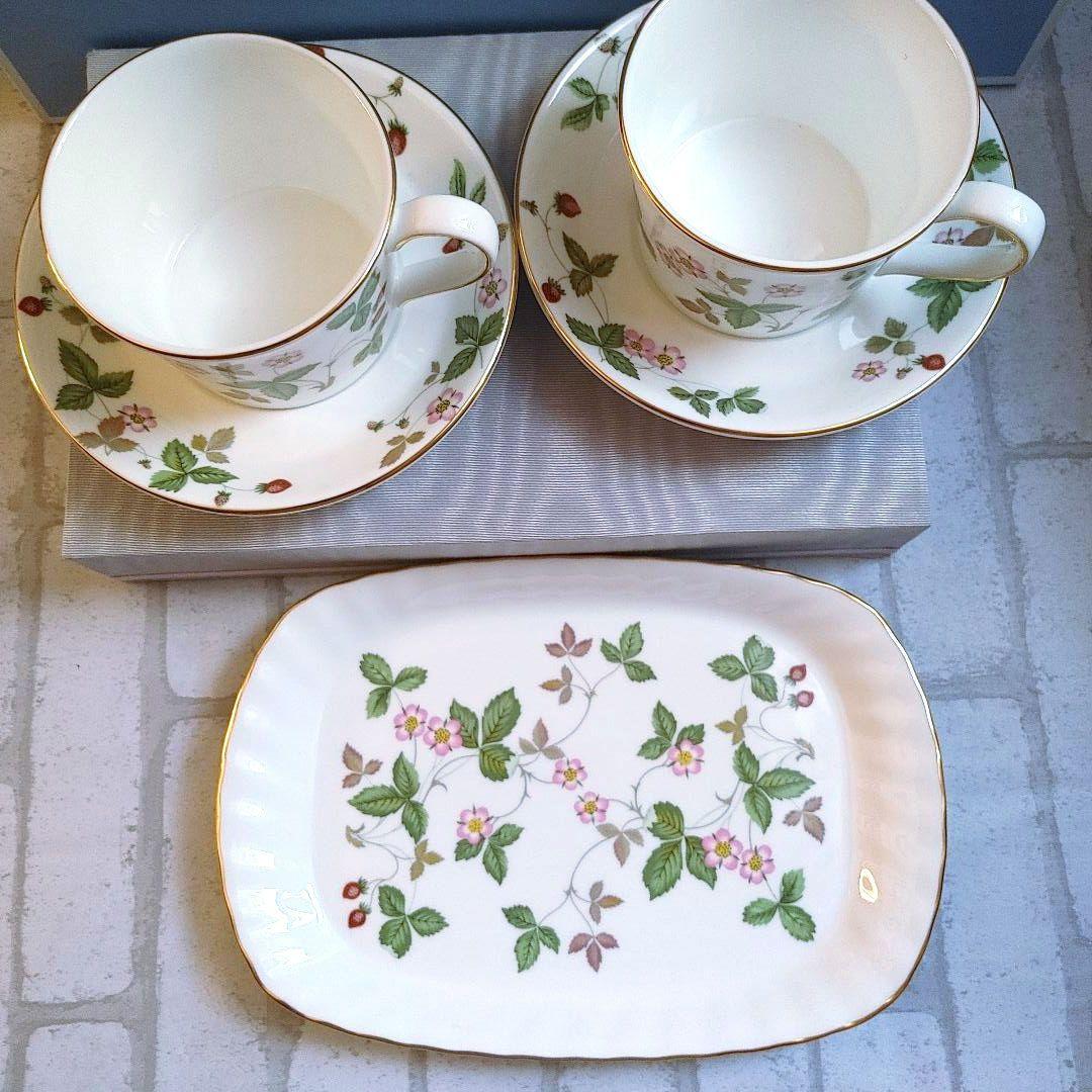 Springセール◆新品 ワイルドストロベリーC&S2客長皿1枚