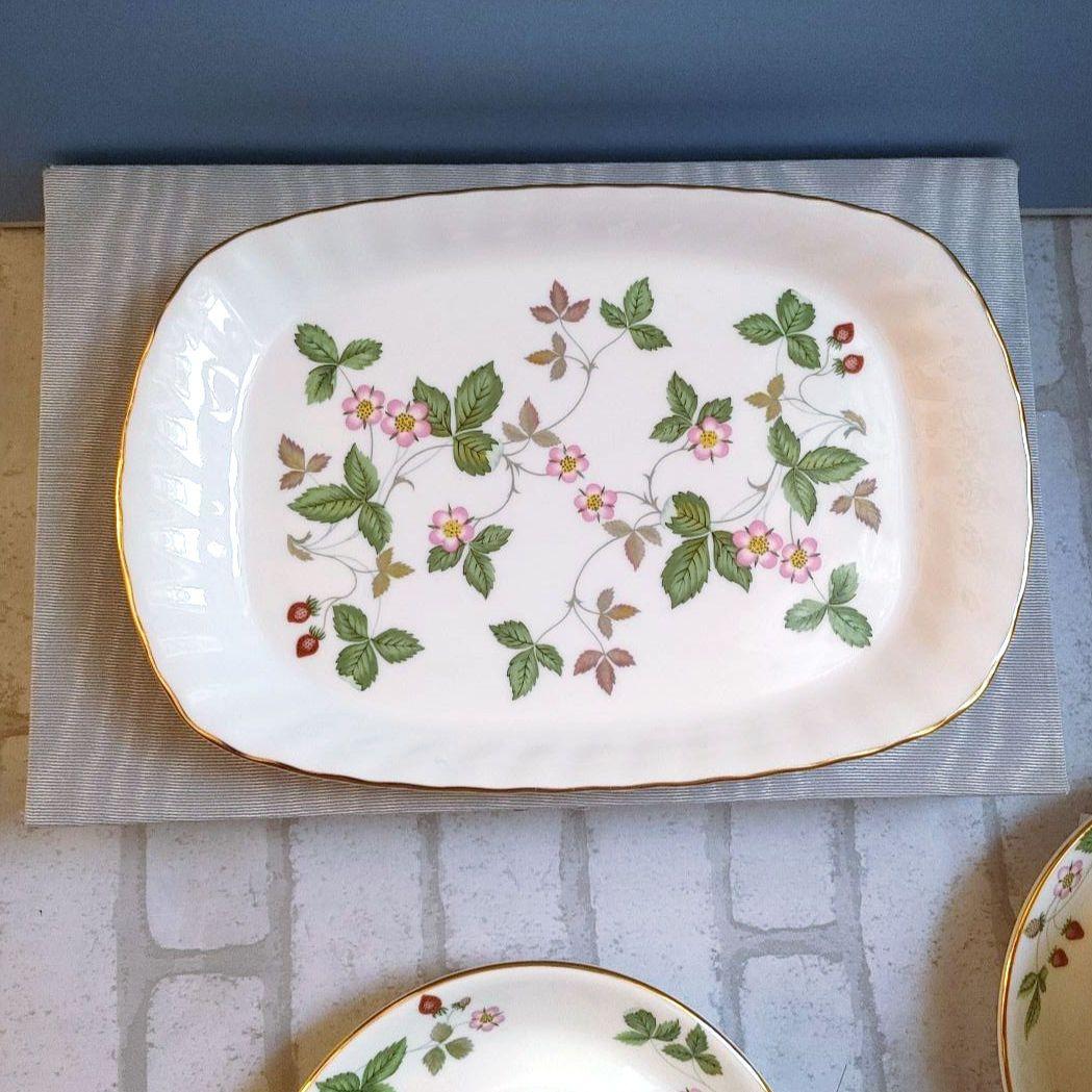 Springセール◆新品 ワイルドストロベリーC&S2客長皿1枚