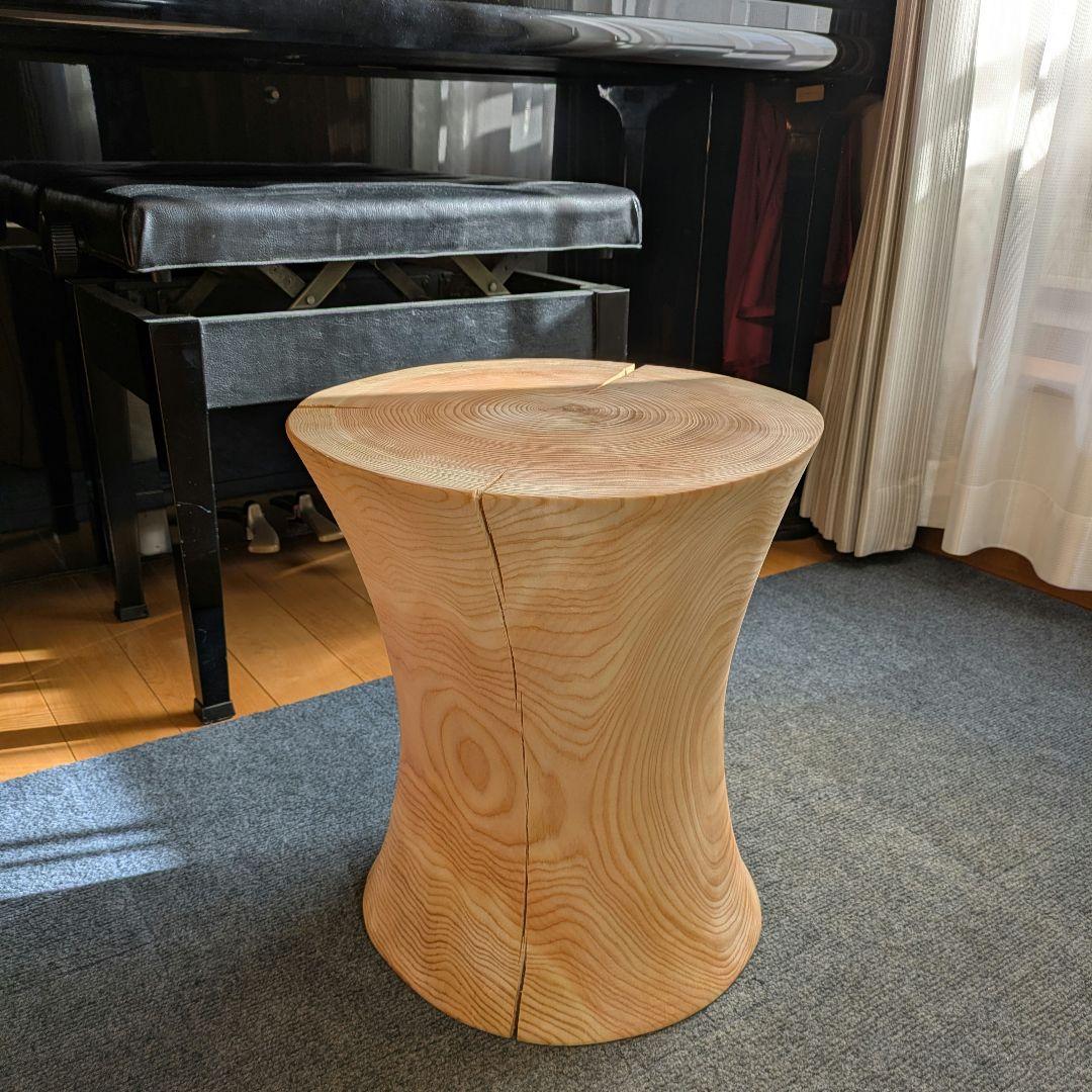 outdoorman　檜⑤　丸太　椅子　スツール　高さ約40㎝