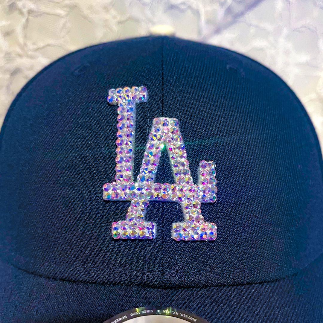 ニューエラ キャップ ラインストーン キラキラ9FORTY オーロラ ネイビー