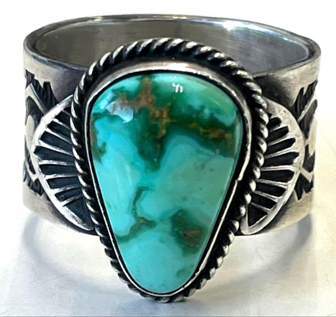 Wayne Reeves ナバホ族 ターコイズ リング Sterling