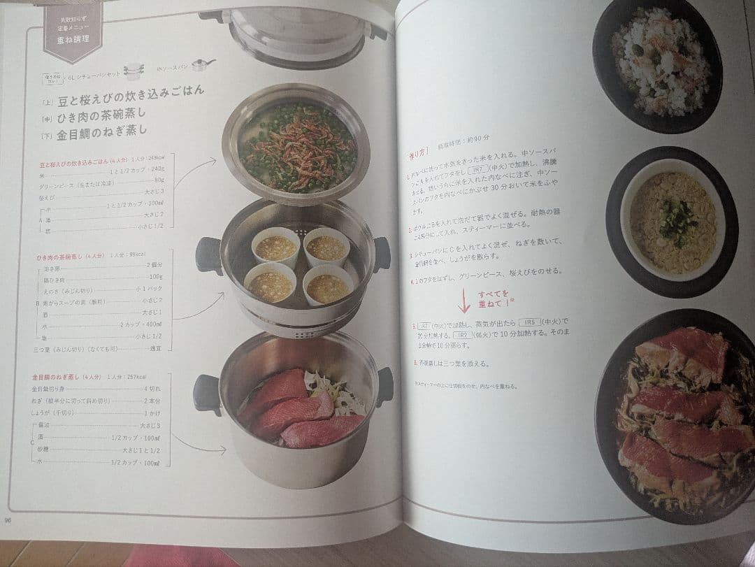 新品/アムウェイクイン・クック/ステンレス製 二重鍋 蒸し器付/6L