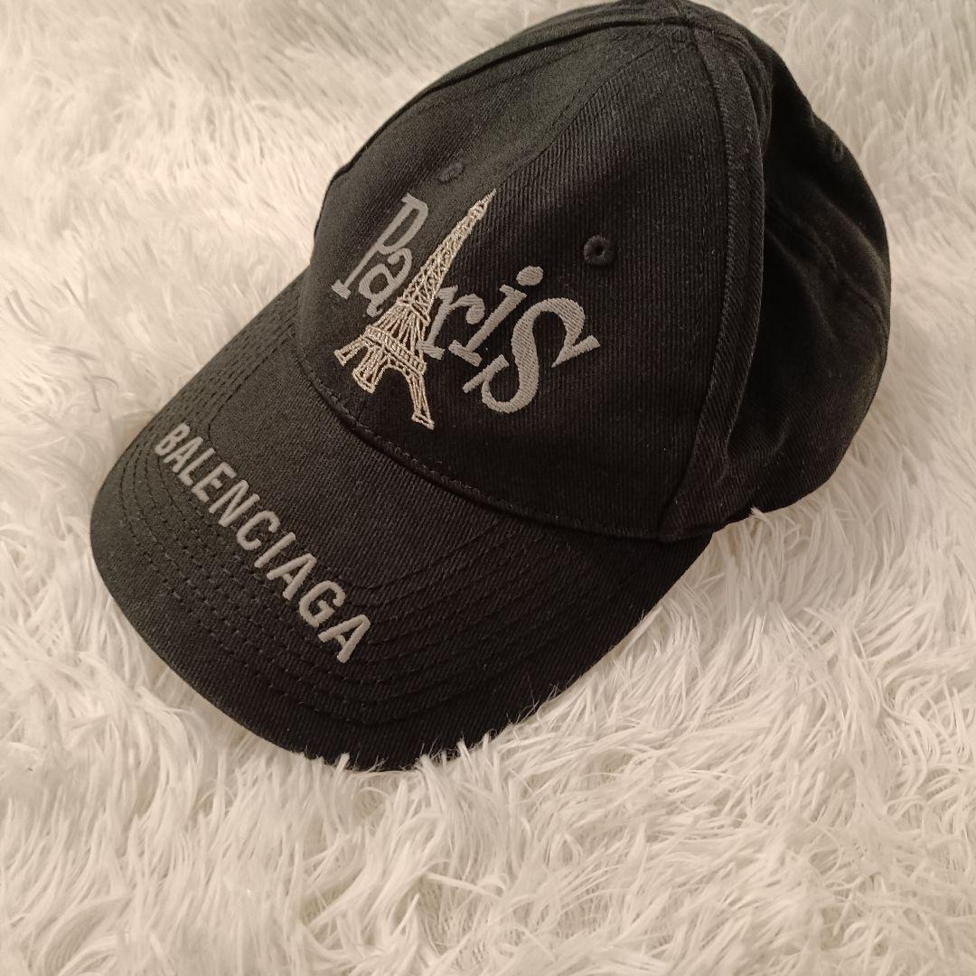 しょー様　極美品✨　BALENCIAGA Paris キャップ 黒　ブラック　バ