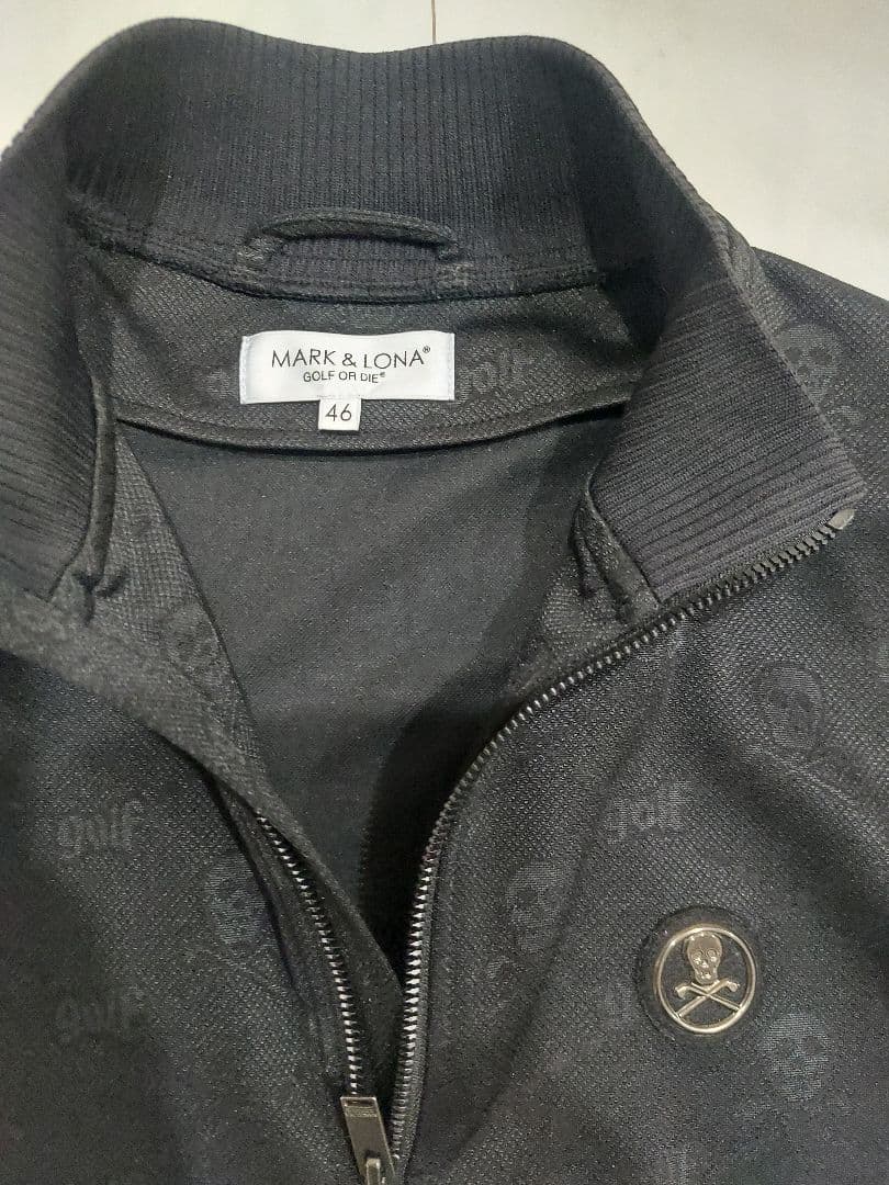 マークアンドロナ　ジャージ　セットアップ　上下　ゴルフ　メンズ　46　ブラック