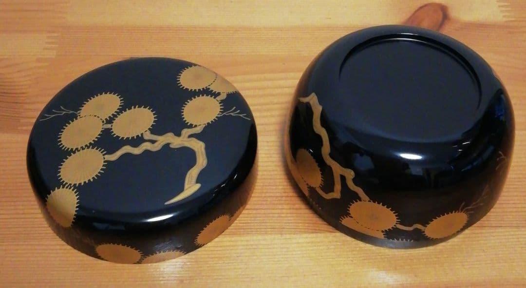 宗廣作　唐松　蒔絵　棗　共箱　茶道具