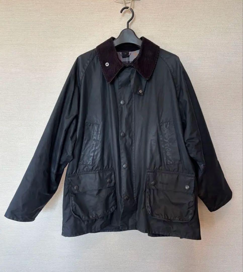 Barbour ブラック イギリス製 オイルドジャケット 42 XL