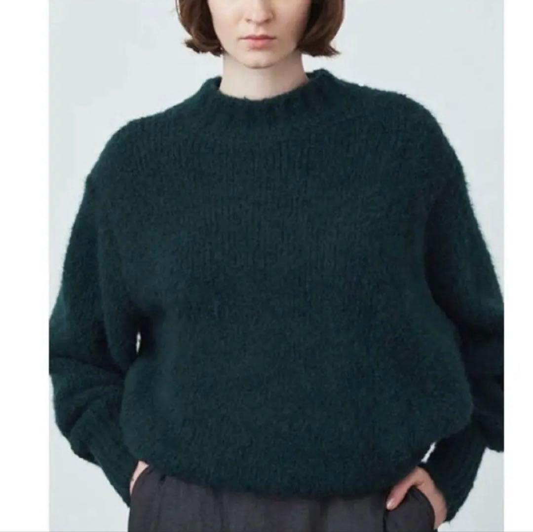 ATON アルパカモックネックニット　上代4.6万