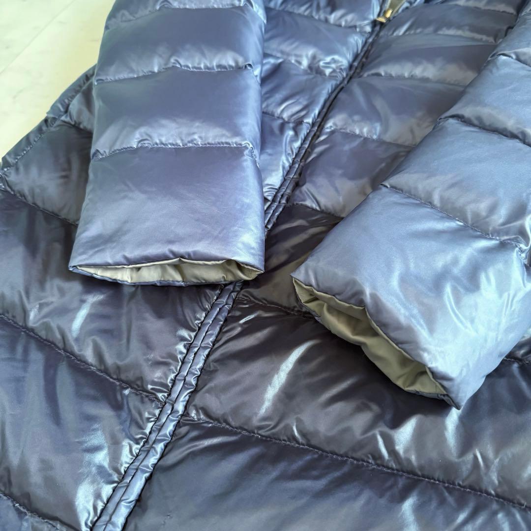 美品★ヘルノ 2way リバーシブル スタンドカラーダウンコート バイカラー42