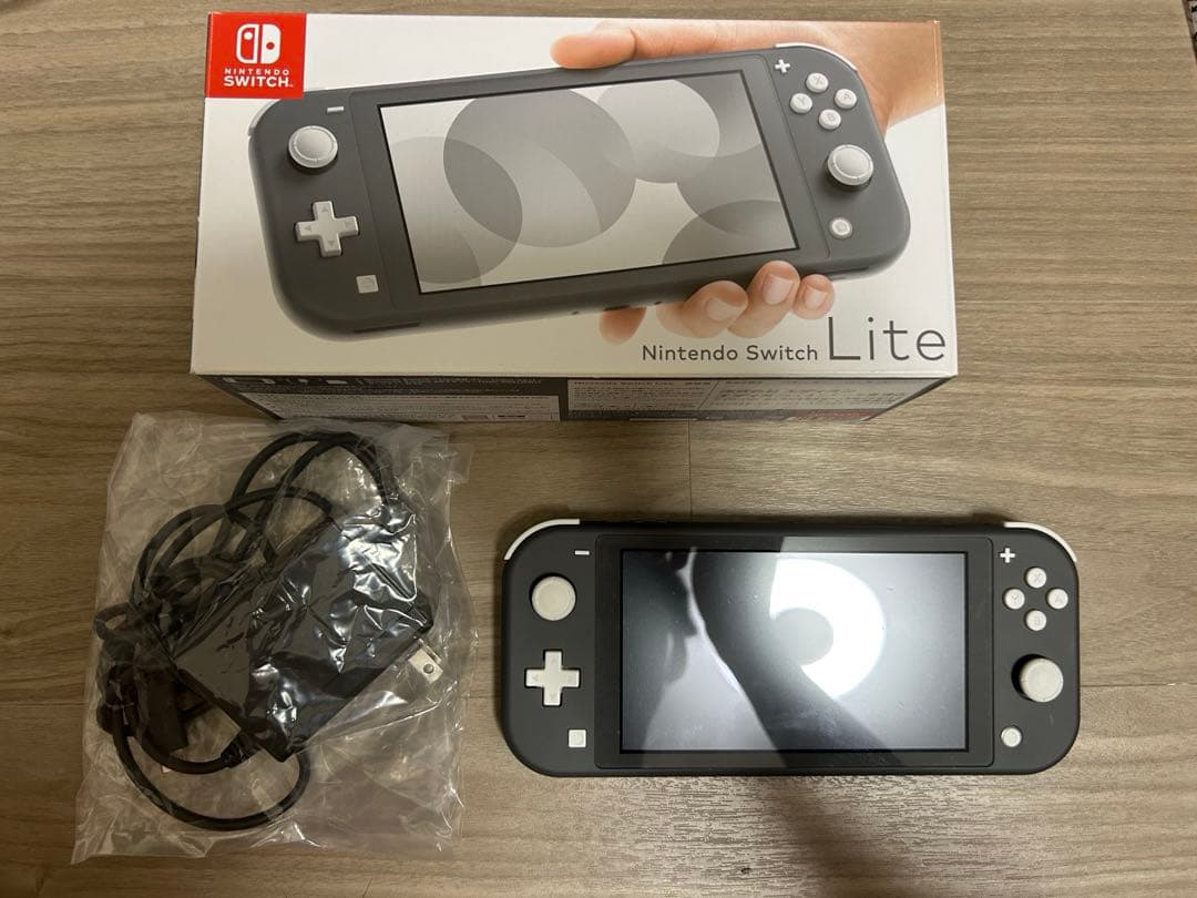 Nintendo switch lite グレー　本体　充電器