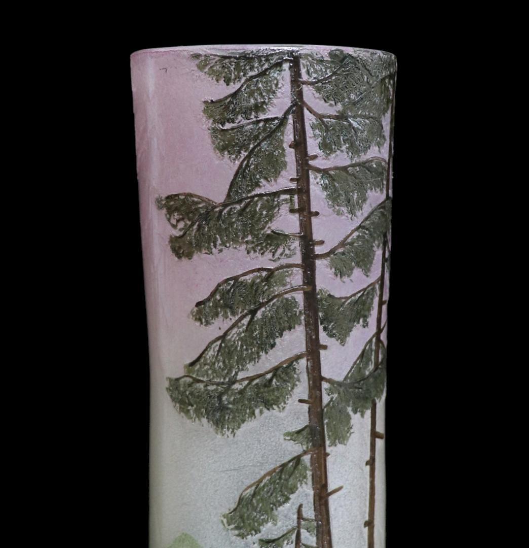 フランソワ・テオドール・ルグラ 26cm 丸型 湖水風景文 アンティーク大型花瓶