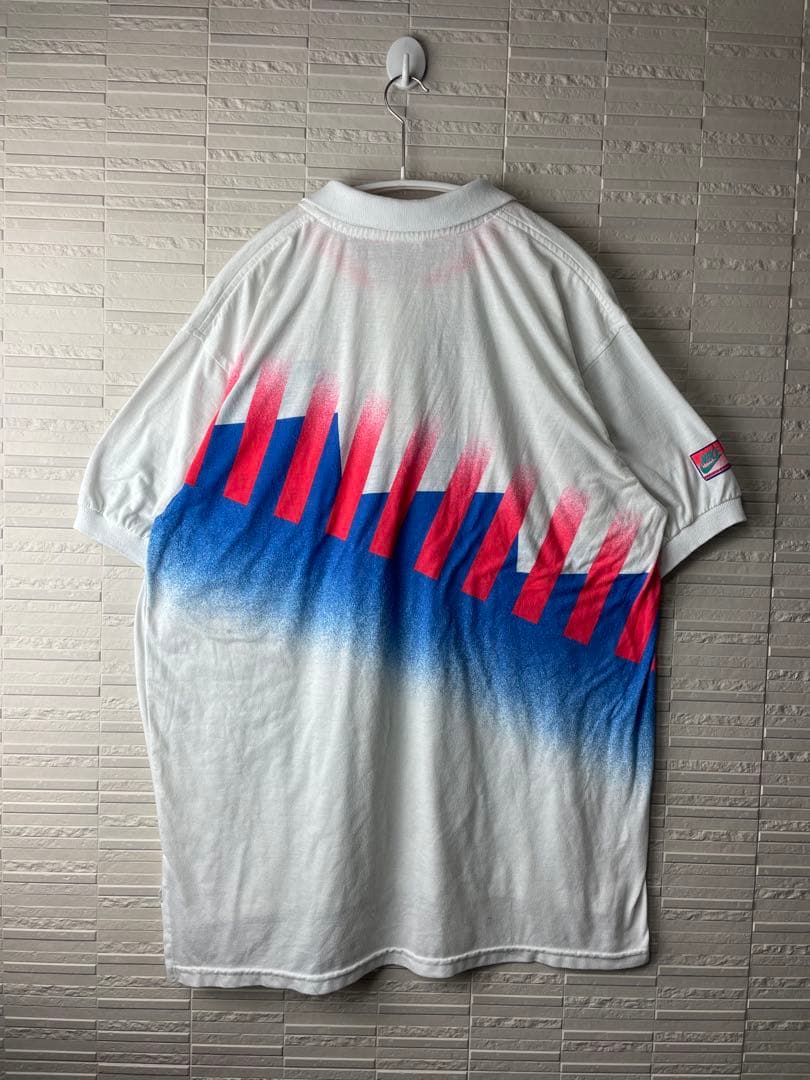 90s USA古着　NIKE ナイキ　チャレンジコートポロシャツ　アンドレアガシ