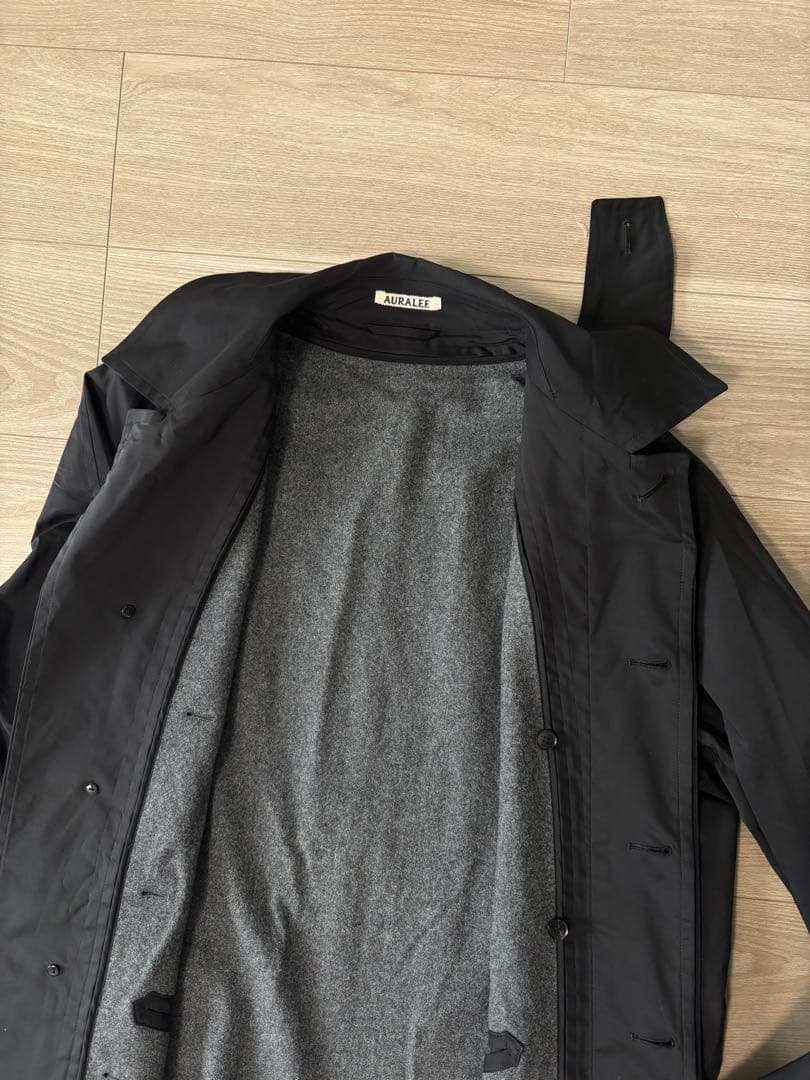 ジャケット・アウター STRETCH POLYESTER LONG LINER COAT