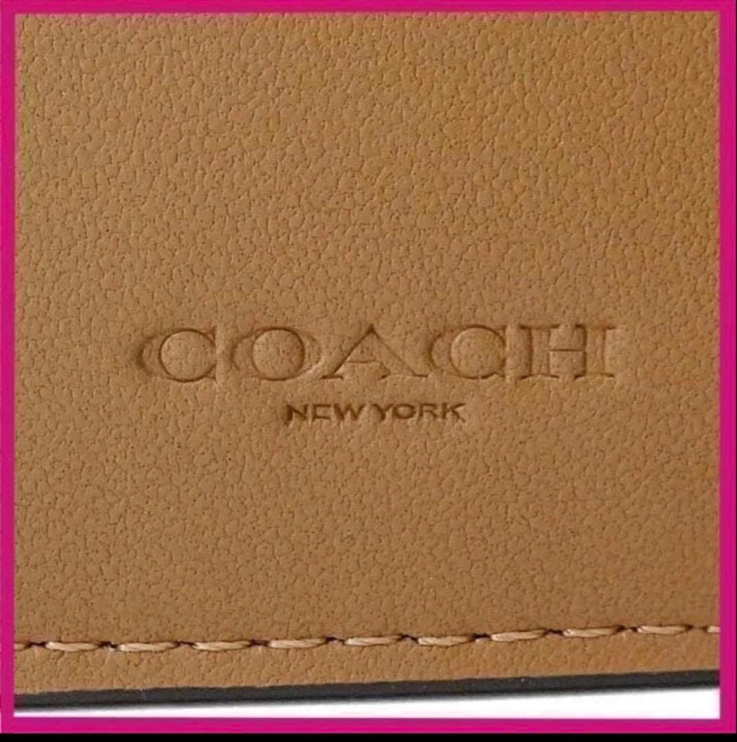 コーチcoach高級スムースレザー、タビー二つ折り財布ミディアム