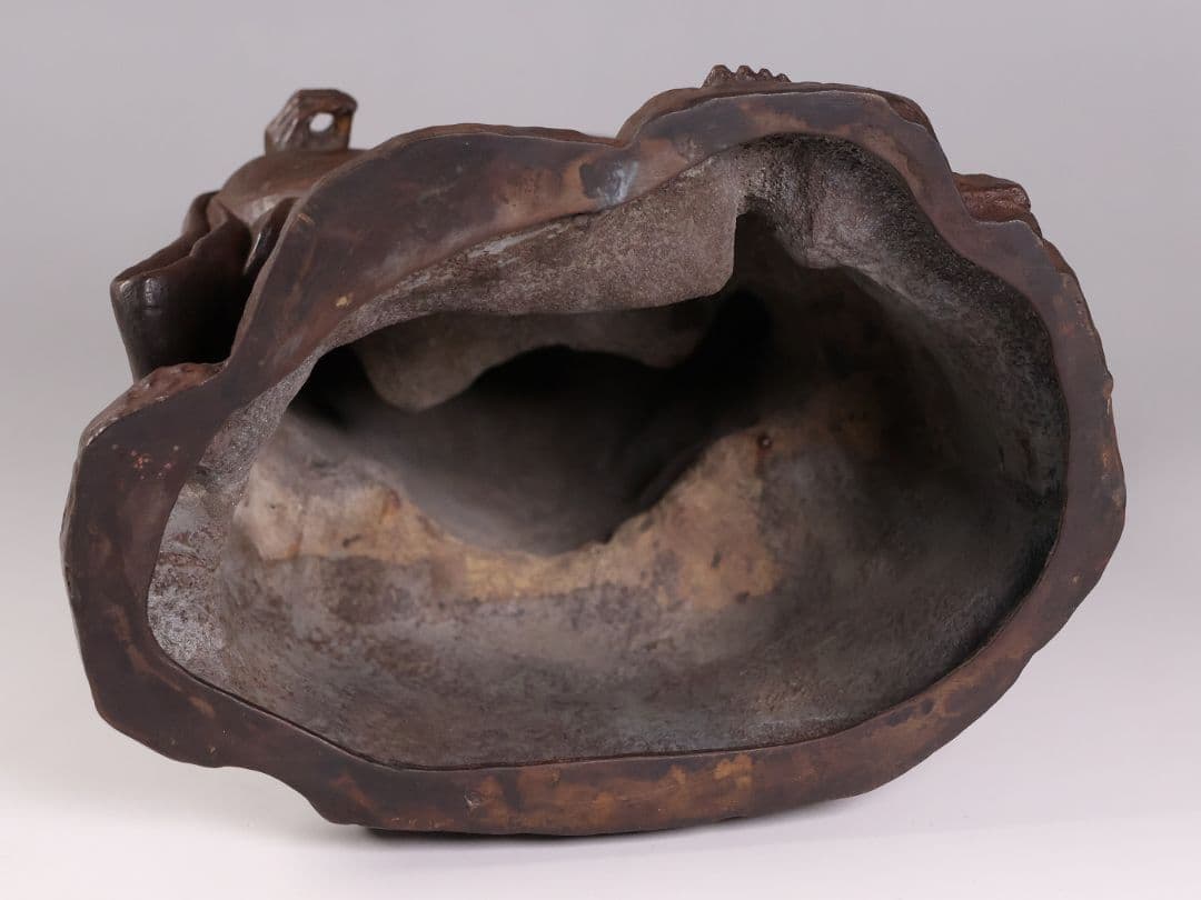 高岡銅器 堺幸山 鋳造 神農像 銅像 全高29cm 薬祖神【MA866】