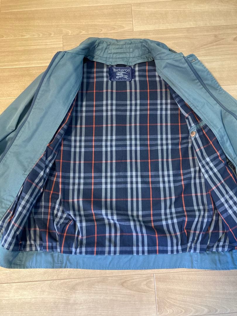 80s Burberry ハリントンジャケット 一枚袖 英国製 ウールライナー