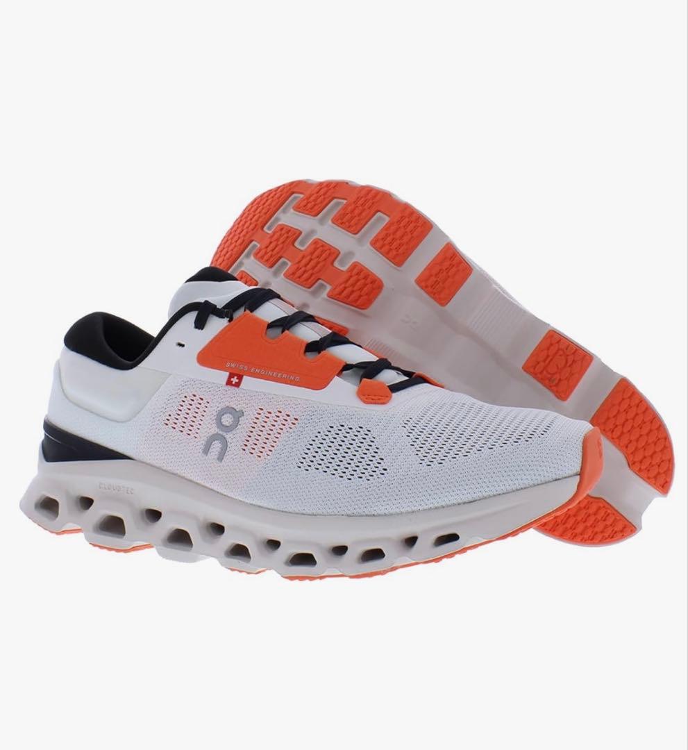 On ランニングシューズ ホワイト/オレンジ
