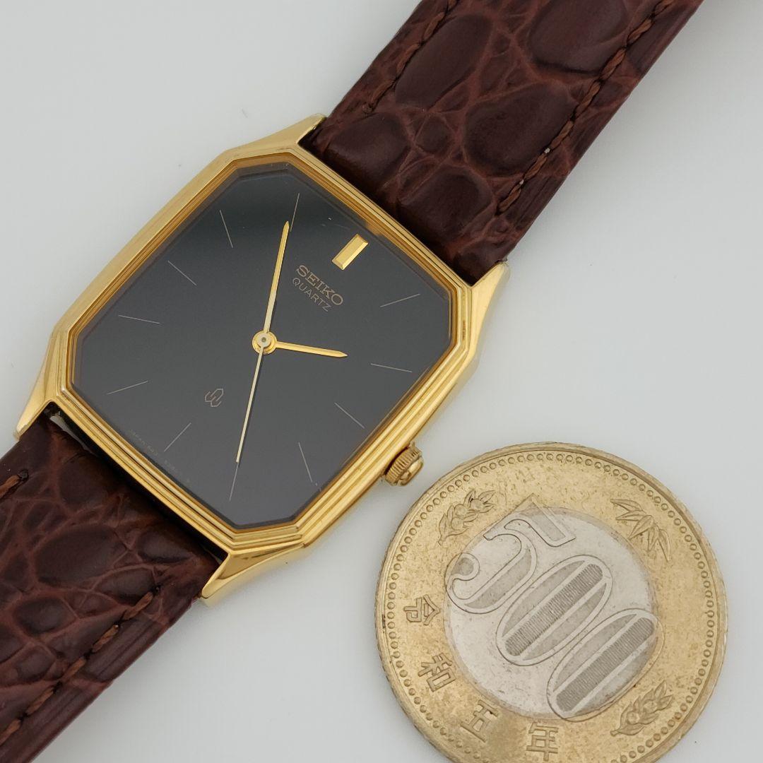 希少【新品電池】 SEIKO メンズ 腕時計 オクタゴン ゴールド 新品ベルト