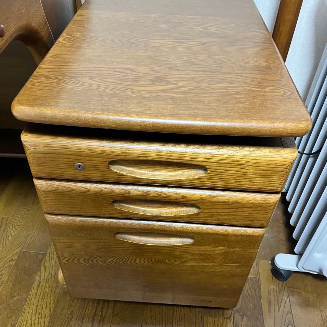 【浜本工芸】学習机　Bキャビネット(袖机) 【匿名配送】