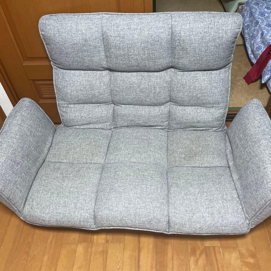 グレー 2人掛けソファ カインズTVが見やすいリクライニングソファグレーc2