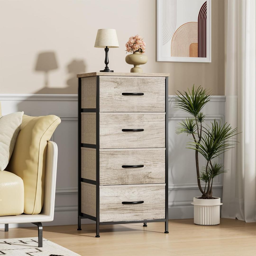 チェスト 収納　4段 引出し　不織布　幅40.2×奥行30×高さ80.3