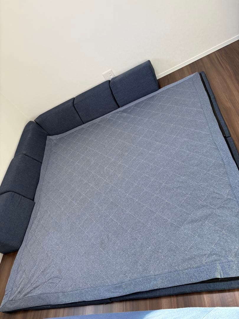 洗える 極厚 ラグマットコーナーラグマットM 190x190 ローソファー