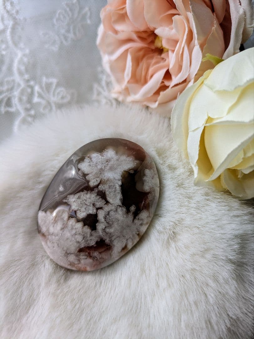 ♡桜瑪瑙♡　綺麗色　お花　赤　パーム