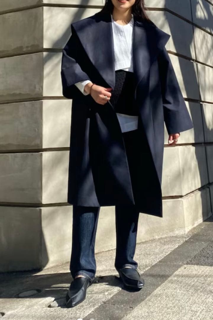 ブラックバイマウジー　BLACK BY MOUSSY 紺　トレンチ コート