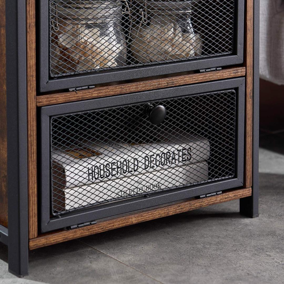 ベッドブラウン 403560cm 収納付き サイドテーブル 引き出し