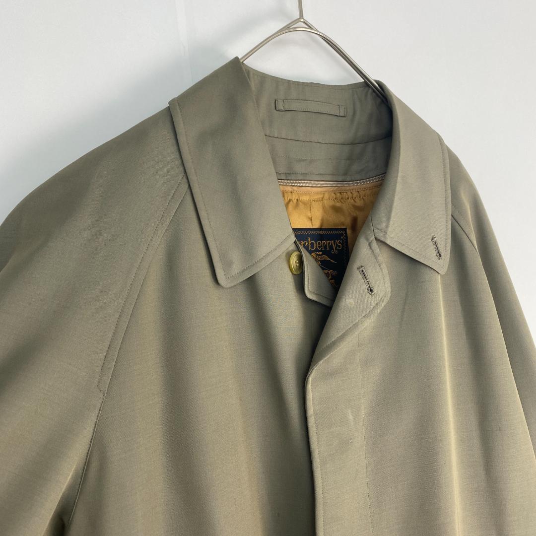 バーバリー　ステンカラーコート　ノバチェック　インナー付き　シルク　ウール