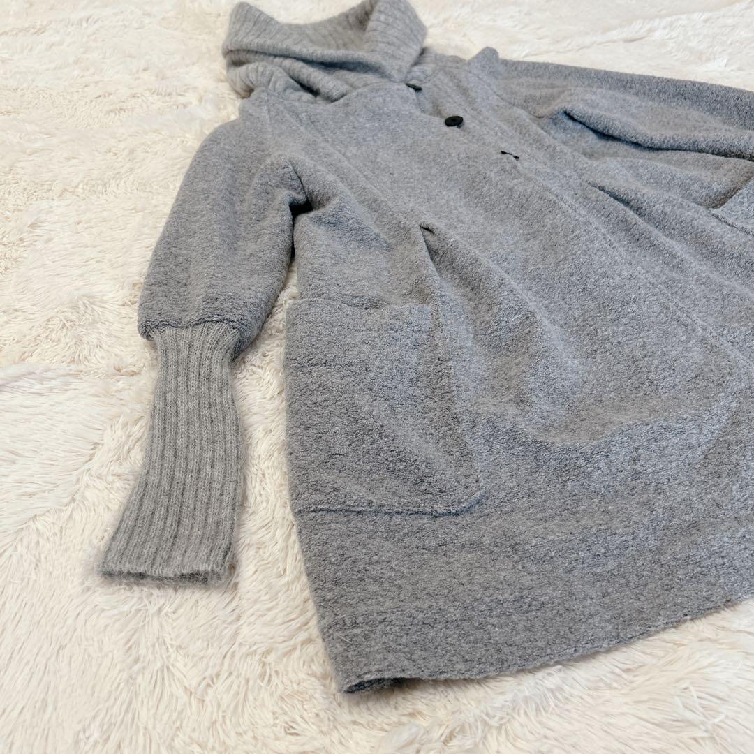 io comme io センソユニコ Aラインコート ニットロングカーディガン