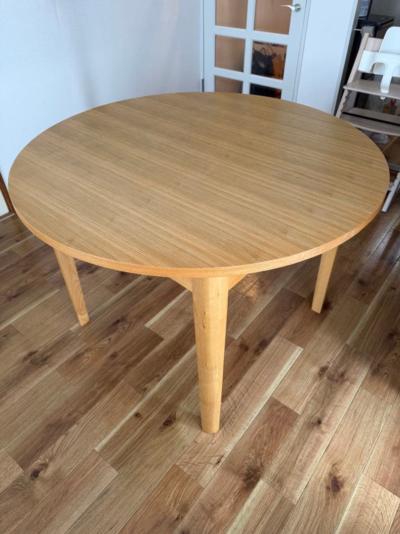 francfranc ワルツ 天然木ラウンドテーブル拡張可能