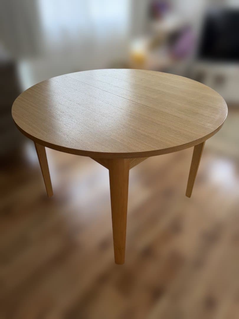 francfranc ワルツ 天然木ラウンドテーブル拡張可能