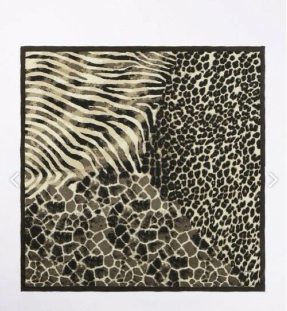 マニプリ　ウールシルクスカーフ　レオパード　ブラウン トゥモローランド