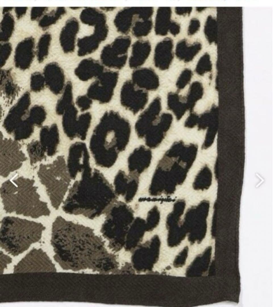 マニプリ　ウールシルクスカーフ　レオパード　ブラウン トゥモローランド