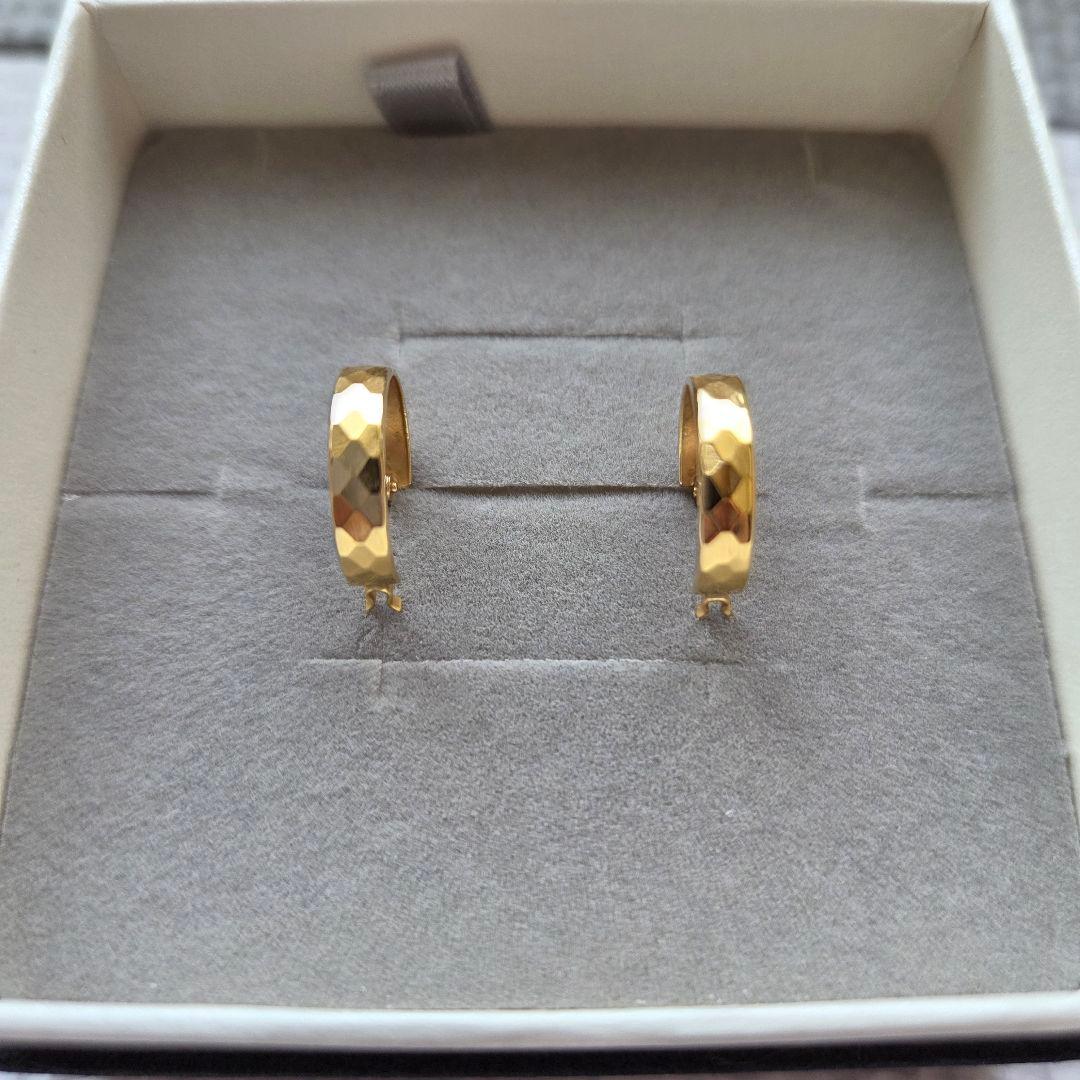 S*e様 K18 イエローゴールド フープピアス ジュエリーツツミ