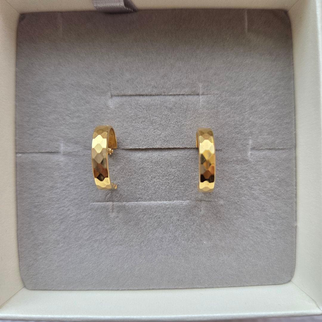 S*e様 K18 イエローゴールド フープピアス ジュエリーツツミ