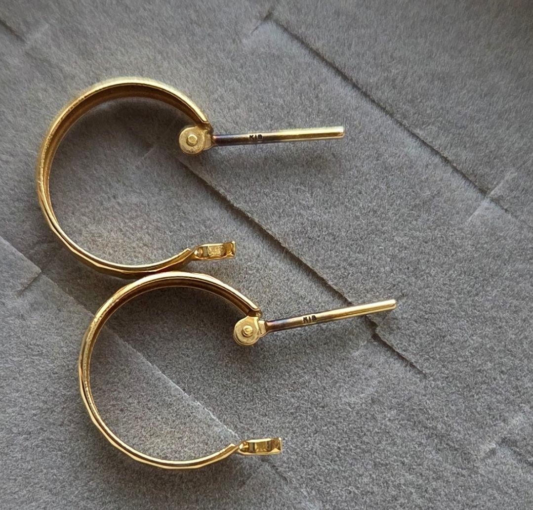 S*e様 K18 イエローゴールド フープピアス ジュエリーツツミ