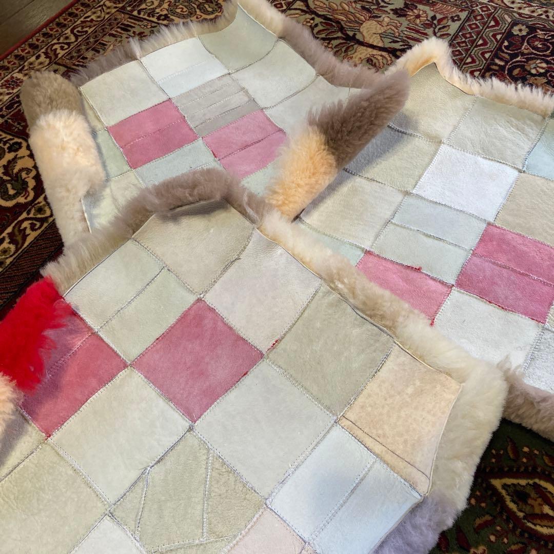 【新品】日本ムートン（旧名ニチロ）ムートンクッション３枚