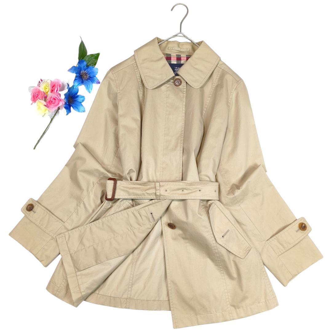 大きいサイズ 44 バーバリー ロンドン ショート トレンチ コート チェック